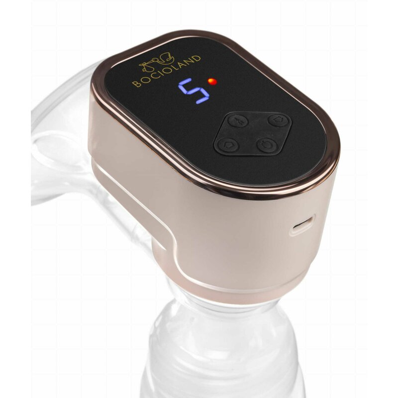 Aparat electric pentru alaptare, Bocioland, Clara, Cu multiple functii, Cu biberon si o suzeta, Pink - gogobaby.ro