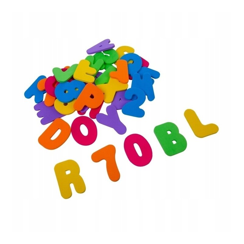 Set Stickere, Bocioland, Din spuma, Litere si cifre, Pentru baie, 36 bucati - gogobaby.ro
