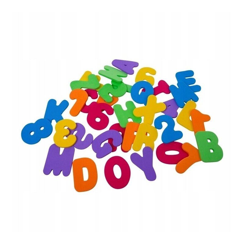 Set Stickere, Bocioland, Din spuma, Litere si cifre, Pentru baie, 36 bucati - gogobaby.ro