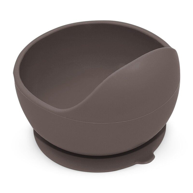 Bol, Petite&Mars, Take&Match, Din silicon, Cu ventuza, Fara BPA, Adecvat pentru masina de spalat vase si microunde, Nu absoarbe mirosuri, 6 luni+, 360 ml, Bitter Cocoa, Maro