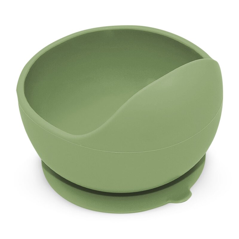 Bol, Petite&Mars, Take&Match, Din silicon, Cu ventuza, Fara BPA, Adecvat pentru masina de spalat vase si microunde, Nu absoarbe mirosuri, 6 luni+, 360 ml, Sweet Pea, Verde