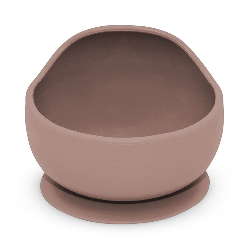 Bol, Petite&Mars, Take&Match, Din silicon, Cu ventuza, Fara BPA, Adecvat pentru masina de spalat vase si microunde, Nu absoarbe mirosuri, 6 luni+, 360 ml, Velvet Latte, Maro pudrat
