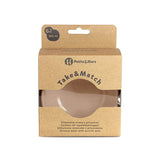 Bol, Petite&Mars, Take&Match, Din silicon, Cu ventuza, Fara BPA, Adecvat pentru masina de spalat vase si microunde, Nu absoarbe mirosuri, 6 luni+, 360 ml, Velvet Latte, Maro pudrat