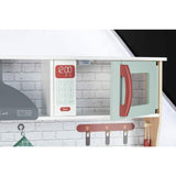 Bucatarie copii lemn, Free2Play, Mini Chef, Cu efecte de sunet si lumina, Cu accesorii, 70 x 30 x 104 cm, Conform cu standardele europene EN71-1;2018, EN71-2:2020, EN71-3:2021