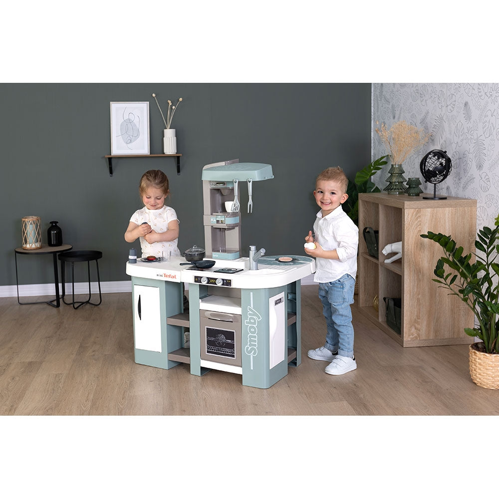 Bucatarie Smoby Tefal Studio XL Bubble albastru cu accesorii - gogobaby.ro