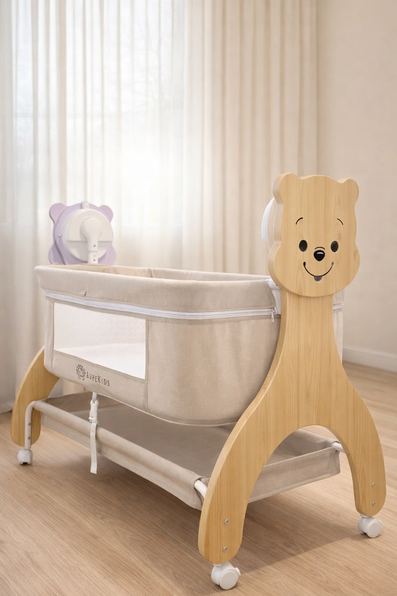 Patut Multifunctional cu leganare electrica, sunete si Bluetooth, AppeKids - Buggy