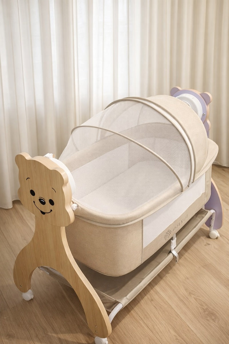 Patut Multifunctional cu leganare electrica, sunete si Bluetooth, AppeKids - Buggy