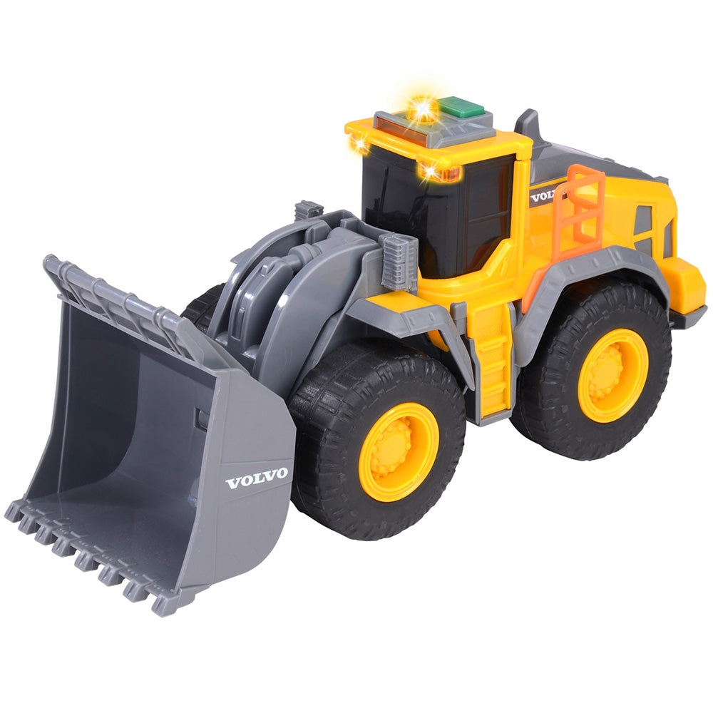Buldozer Dickie Toys Volvo Wheel Loader 23 cm cu lumini si sunete - gogobaby.ro