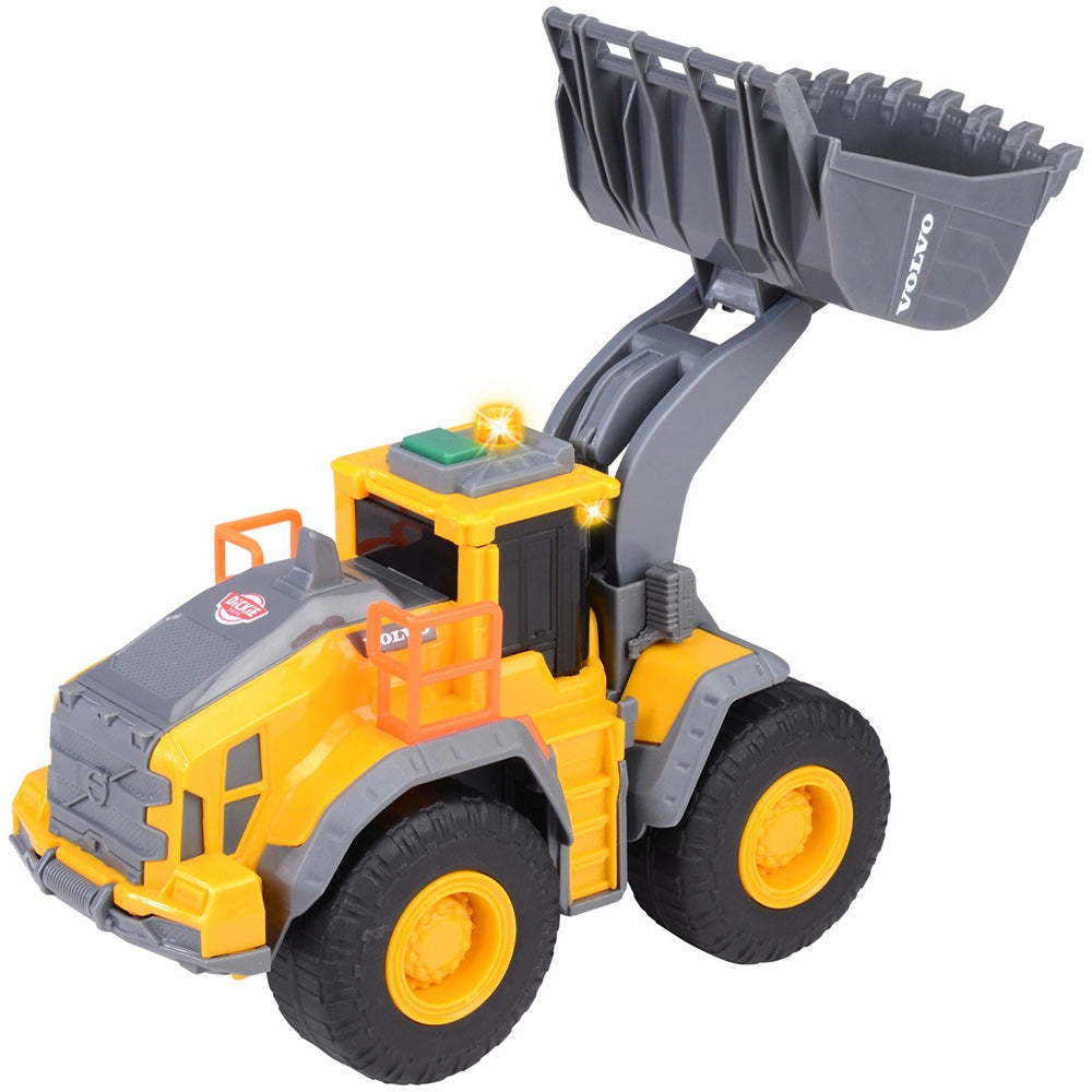 Buldozer Dickie Toys Volvo Wheel Loader 23 cm cu lumini si sunete - gogobaby.ro