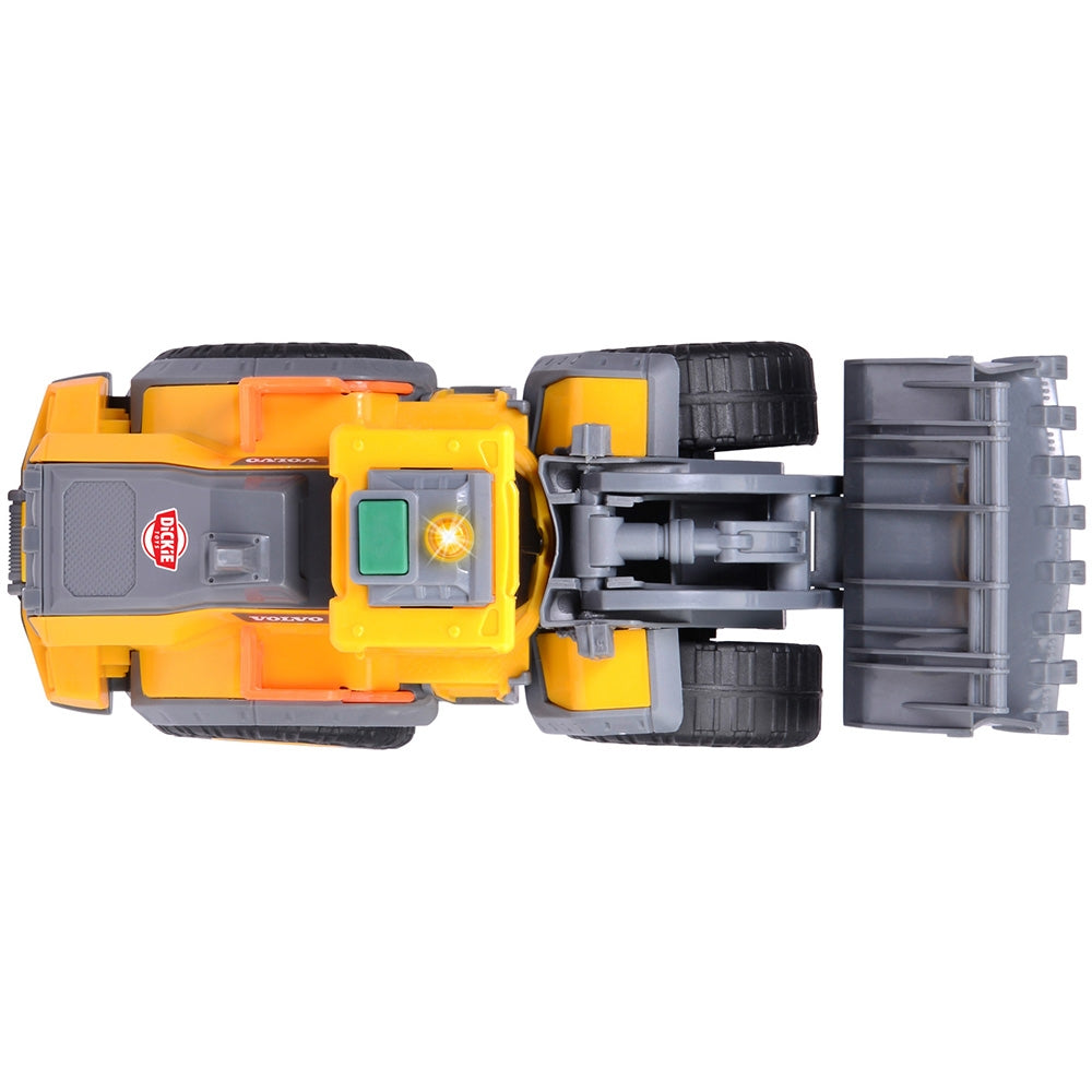 Buldozer Dickie Toys Volvo Wheel Loader 23 cm cu lumini si sunete - gogobaby.ro