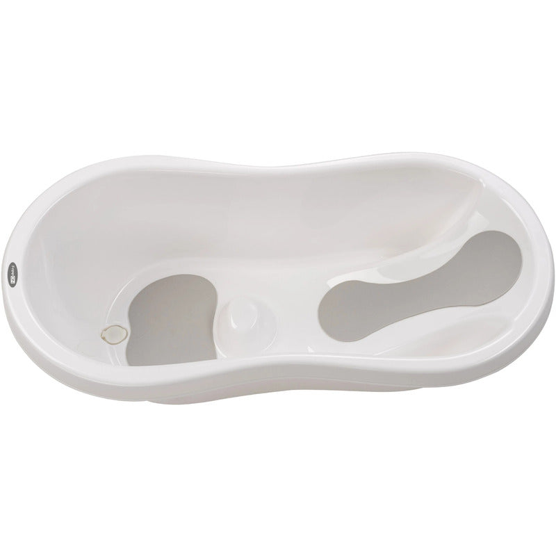 Cadita, FreeON, Cu doua parti antiderapante, Cu dop, Conform cu standardul european de securitate EN 17072:2018, 81x41x24 cm, White - gogobaby.ro