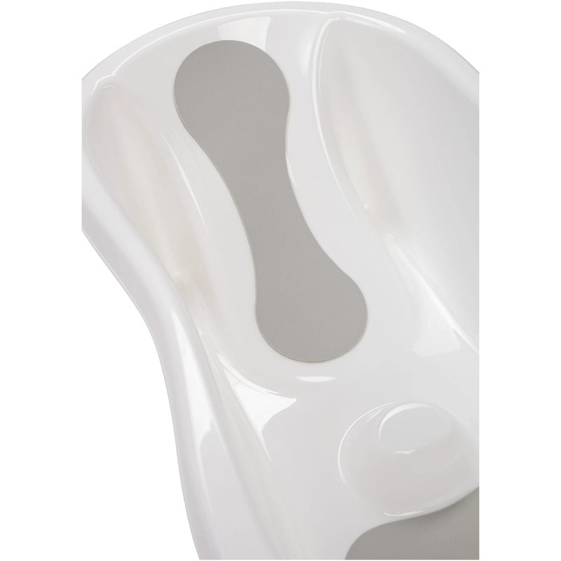 Cadita, FreeON, Cu doua parti antiderapante, Cu dop, Conform cu standardul european de securitate EN 17072:2018, 81x41x24 cm, White - gogobaby.ro