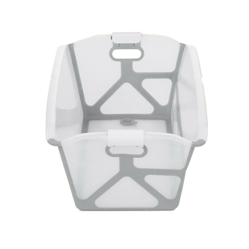Cadita de baie cu pliere ultra-compacta, Jane, Oasis, Cu doua manere, 68 x 42 x 26 cm, Conform cu standardul european de siguranta EN 17072:2018, Botanic