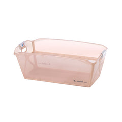 Cadita de baie cu pliere ultra-compacta, Jane, Oasis, Cu doua manere, 68 x 42 x 26 cm, Conform cu standardul european de siguranta EN 17072:2018, Pale