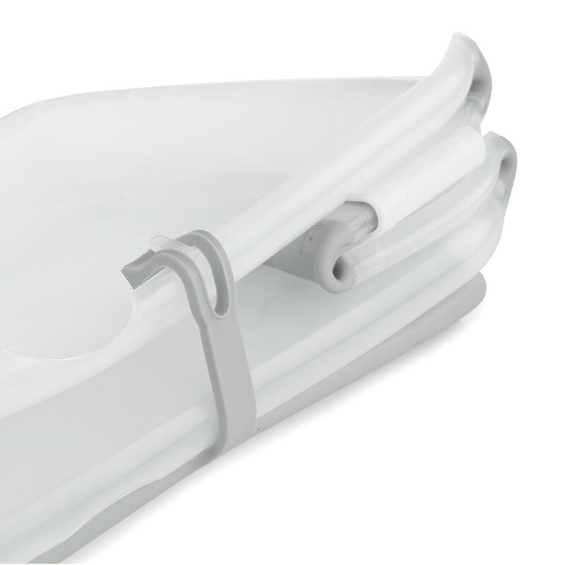 Cadita de baie cu pliere ultra-compacta, Jane, Oasis, Cu doua manere, 68 x 42 x 26 cm, Conform cu standardul european de siguranta EN 17072:2018, Pale