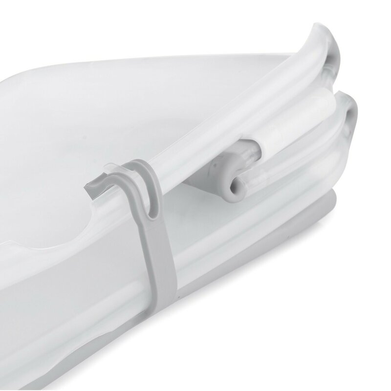 Cadita de baie cu pliere ultra-compacta, Jane, Oasis, Cu doua manere, 68 x 42 x 26 cm, Conform cu standardul european de siguranta EN 17072:2018, White - gogobaby.ro