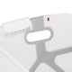 Cadita de baie cu pliere ultra-compacta, Jane, Oasis, Cu doua manere, 68 x 42 x 26 cm, Conform cu standardul european de siguranta EN 17072:2018, White