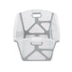 Cadita de baie cu pliere ultra-compacta, Jane, Oasis, Cu doua manere, 68 x 42 x 26 cm, Conform cu standardul european de siguranta EN 17072:2018, White