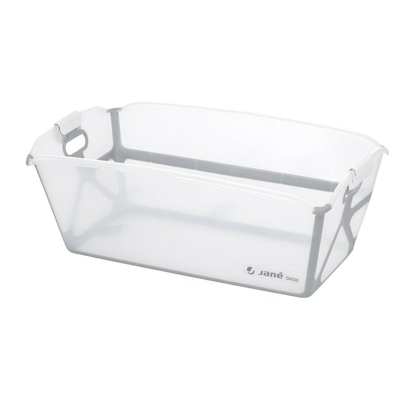 Cadita de baie cu pliere ultra-compacta, Jane, Oasis, Cu doua manere, 68 x 42 x 26 cm, Conform cu standardul european de siguranta EN 17072:2018, White - gogobaby.ro