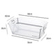 Cadita de baie cu pliere ultra-compacta, Jane, Oasis, Cu doua manere, 68 x 42 x 26 cm, Conform cu standardul european de siguranta EN 17072:2018, White