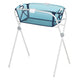 Cadita de baie cu pliere ultra-compacta, Jane, Oasis, Cu doua manere, 68 x 42 x 26 cm, Conform cu standardul european de siguranta EN 17072:2018, White