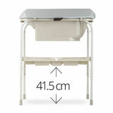 Cadita de baie cu suport, Jane, Flip, Cu 2 pozitii anatomice, Cu masuta de infasat, Cu tavita si compartimente pentru accesorii, Conform cu standardele europene EN 17072:2018EN 12221:2008+A1:2013, Botanic