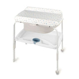 Cadita de baie cu suport, Jane, Flip, Cu 2 pozitii anatomice, Cu masuta de infasat, Cu tavita si compartimente pentru accesorii, Conform cu standardele europene EN 17072:2018EN 12221:2008+A1:2013, Mist
