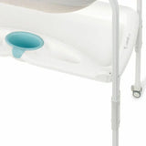 Cadita de baie cu suport, Jane, Flip, Cu 2 pozitii anatomice, Cu masuta de infasat, Cu tavita si compartimente pentru accesorii, Conform cu standardele europene EN 17072:2018EN 12221:2008+A1:2013, Botanic