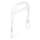 Cadita de baie pliabila, Qmini, Foldy Pro Care, Cu suport metalic si masuta de infasat, Cu termometru electronic, Cu dop si furtun pentru scurgere, Antiderapanta, 80×49 cm, Alb/Gri