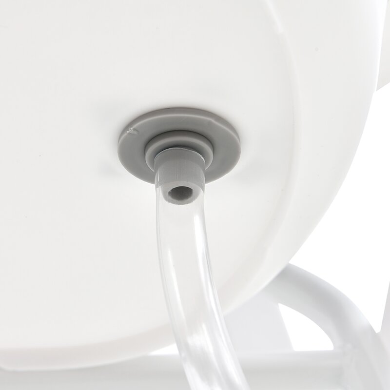 Cadita de baie pliabila, Qmini, Foldy Pro, Cu suport metalic si pernuta de baie, Cu termometru electronic, Cu dop si furtun pentru scurgere, Antiderapanta, 80×49 cm, Alb/Gri