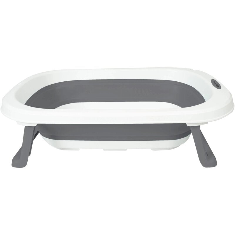 Cadita pliabila, FreeON, Cu dop cu indicator de temperatura, Conform cu standardul european de securitate EN 17072:2018, 78x49x21 cm, Grey - gogobaby.ro