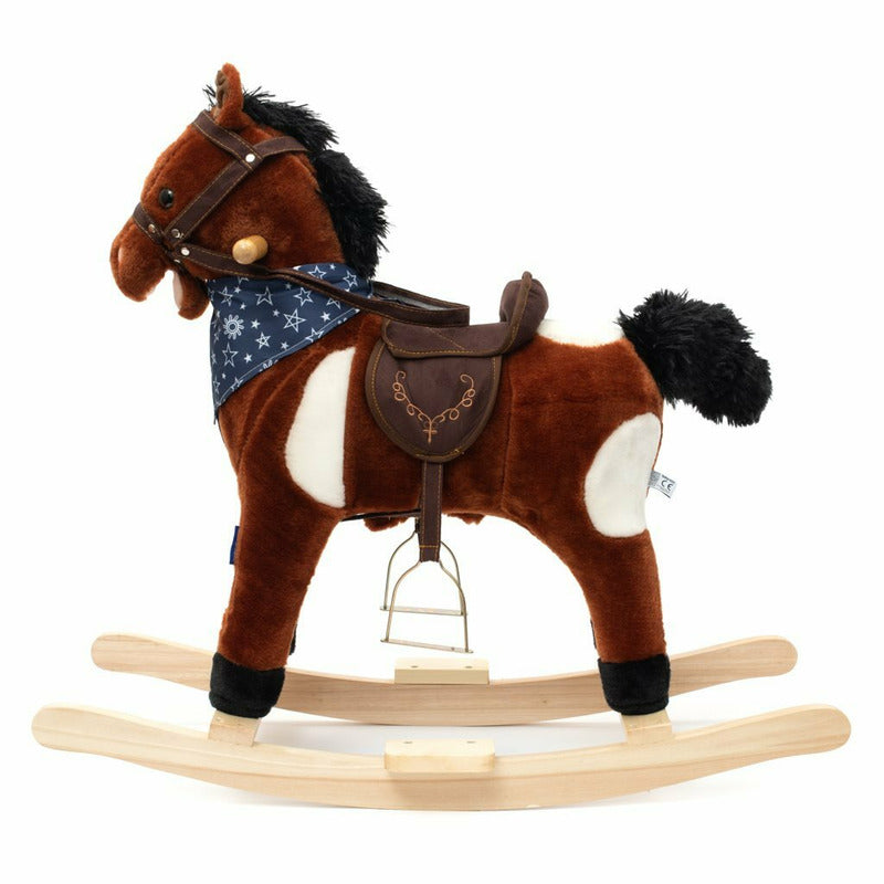 Calut balansoar din plus, Baby Mix, Arthur, Cu efecte de miscare a gurii, Cu melodie de cowboy si efect de galop, Maro Deschis