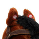 Calut balansoar din plus, Baby Mix, Arthur, Cu efecte de miscare a gurii, Cu melodie de cowboy si efect de galop, Maro Deschis