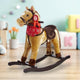 Calut balansoar din plus, Free2Play, Cu esarfa si manere, Cu sunete specifice si de galop, 74x30x64 cm, Brown