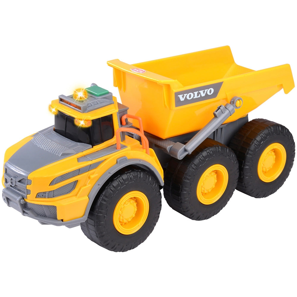 Camion basculant Dickie Toys Volvo Articulated Hauler 23 cm cu lumini si sunete - gogobaby.ro