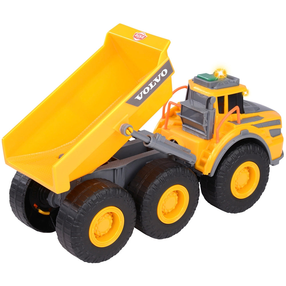 Camion basculant Dickie Toys Volvo Articulated Hauler 23 cm cu lumini si sunete - gogobaby.ro