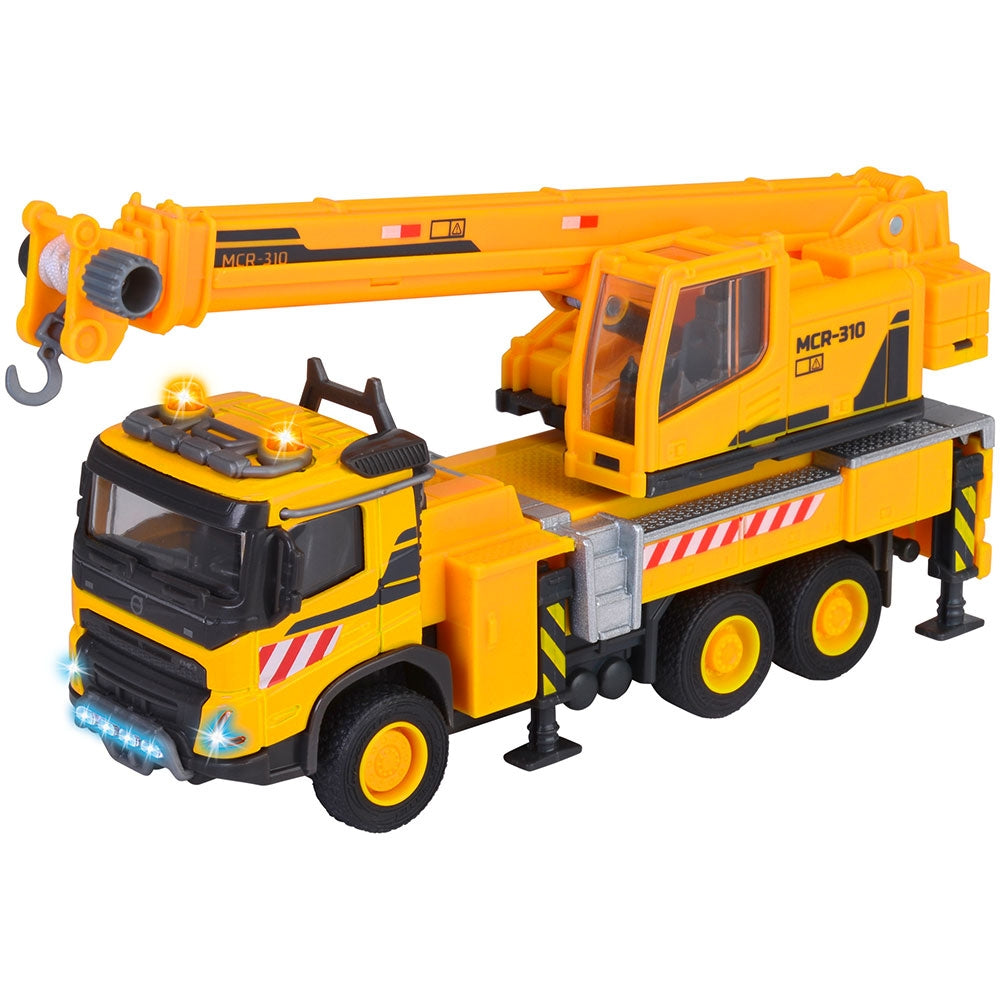 Camion cu macara Majorette Volvo Truck Crane cu lumini si sunete - gogobaby.ro