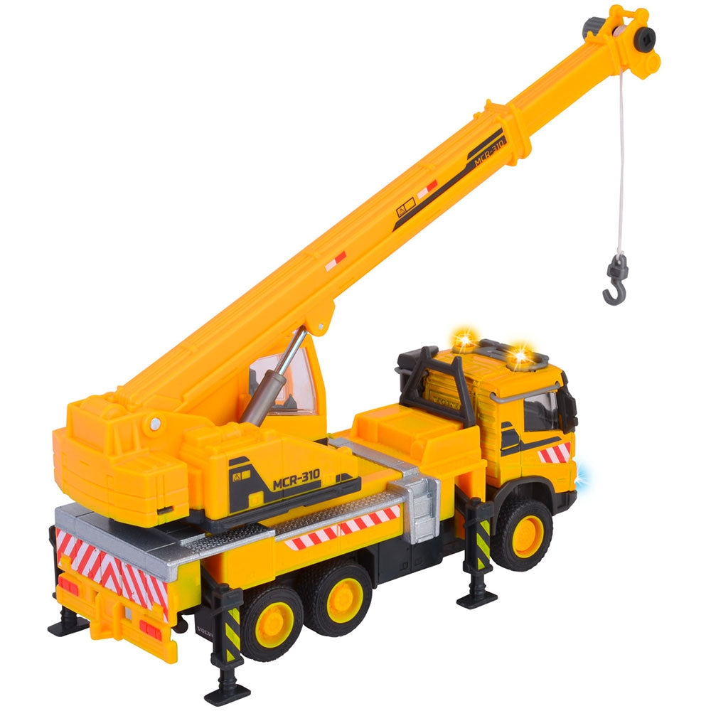 Camion cu macara Majorette Volvo Truck Crane cu lumini si sunete - gogobaby.ro