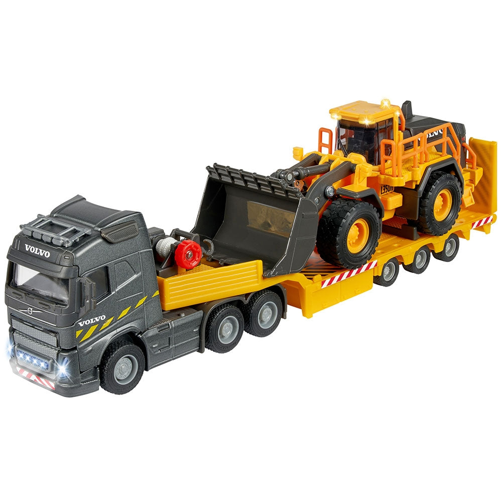 Camion Majorette Volvo cu remorca si buldozer - gogobaby.ro