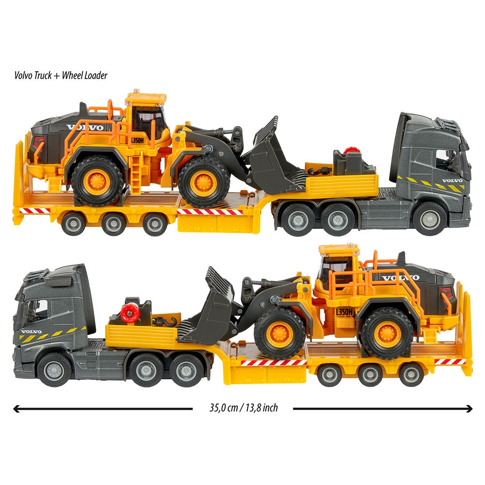 Camion Majorette Volvo cu remorca si buldozer - gogobaby.ro