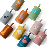 Cana din silicon, Bocioland, Cu pai, 150 ml, Fara BPA, 6 luni+, Cloud