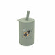 Cana din silicon, Bocioland, Cu pai, 150 ml, Fara BPA, 6 luni+, Rocket