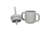 Cana din silicon, FreeON, fara BPA, Cu manere, Cu pai, 6 luni+, Conform cu standardul european de securitate EN 14350:2020, Grey