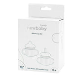 Canuta, New Baby, Cu manere si gura de scurgere care poate fi folosita de sine statatoare sau cu pai, 50% silicon, 50% otel inoxidabil, Fara BPA, 0 luni+, Beige