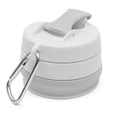 Canuta pliabila, New Baby, Poate fi agatata la carucior, rucsac sau geanta, Perfecta pentru calatorii, Din silicon, Fara BPA, Capacitate 350 ml, Grey