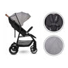 Carucior sport, Lionelo, Zoey, De la nastere, Cu accesorii, Cadru din aluminiu, 0- 15 kg, Conform cu standardul european de securitate EN1888-1, Gri