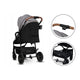 Carucior sport, Lionelo, Zoey, De la nastere, Cu accesorii, Cadru din aluminiu, 0- 15 kg, Conform cu standardul european de securitate EN1888-1, Gri