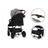 Carucior sport, Lionelo, Zoey, De la nastere, Cu accesorii, Cadru din aluminiu, 0- 15 kg, Conform cu standardul european de securitate EN1888-1, Gri