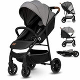 Carucior sport, Lionelo, Zoey, De la nastere, Cu accesorii, Cadru din aluminiu, 0- 15 kg, Conform cu standardul european de securitate EN1888-1, Gri