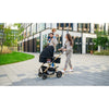 Carucior 2 in 1, Lionelo, Amber, Cadru aluminiu, Cu landou intarit si salteluta moale, Reversibil, Maner ajustabil, Huse pentru picioare, ploaie, Plasa de tantari, Geanta parinti, Pana la 22 kg, EN1888-1, EN1888-2, EN1466, Negru